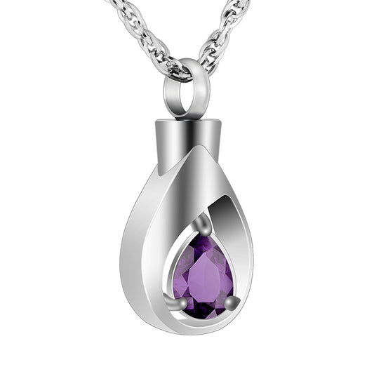 Teardrop Cremation Pendant for Women