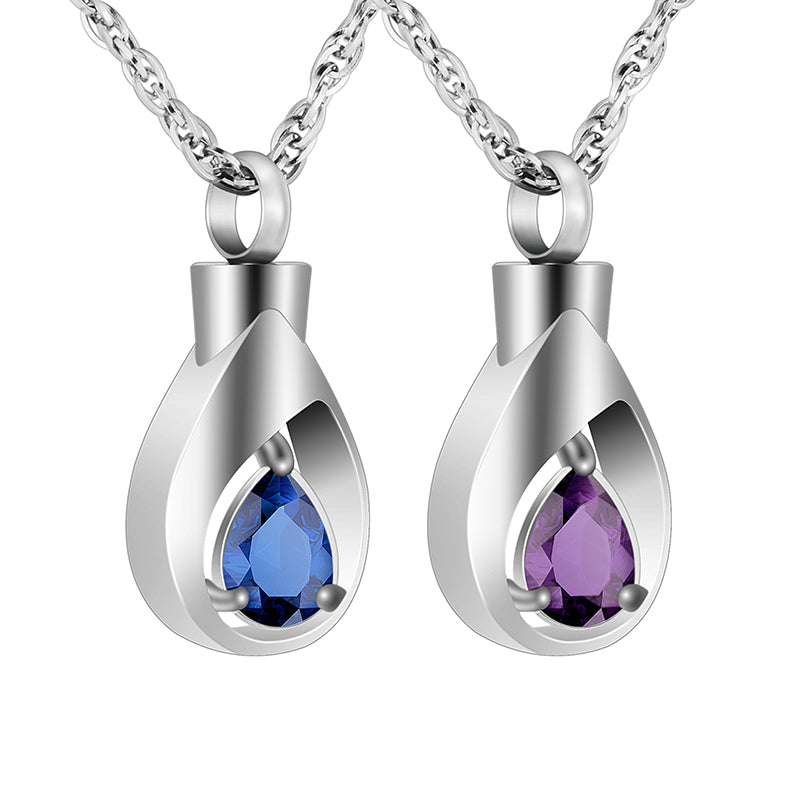 Teardrop Cremation Pendant for Women