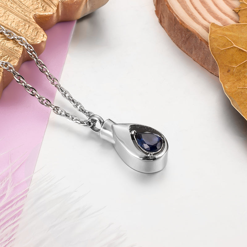 Teardrop Cremation Pendant for Women
