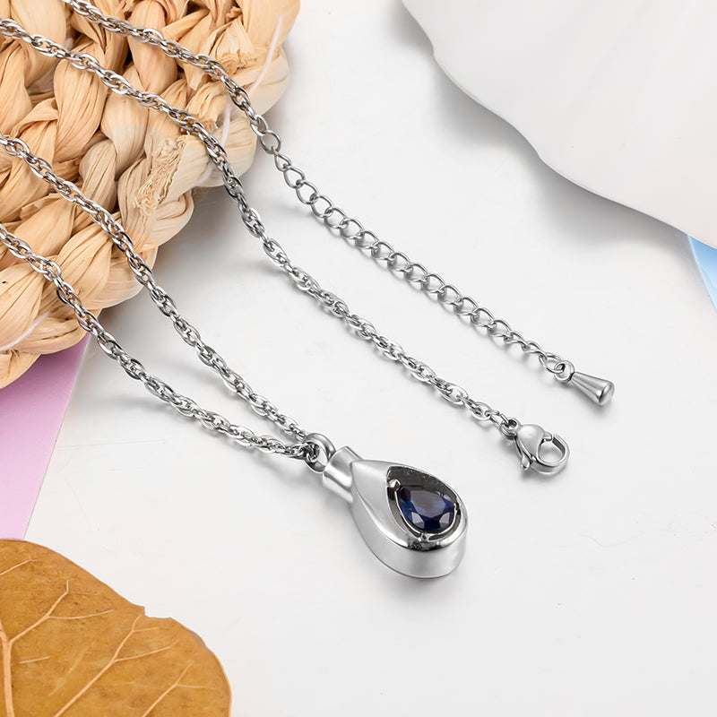 Teardrop Cremation Pendant for Women
