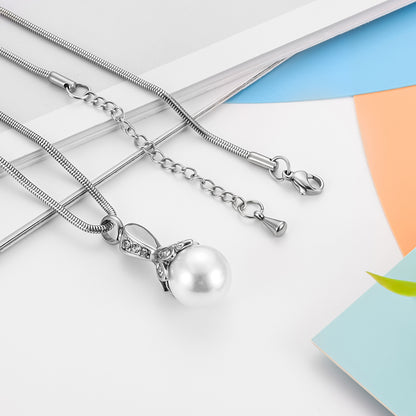 Diamond and Pearl Cremation Pendant