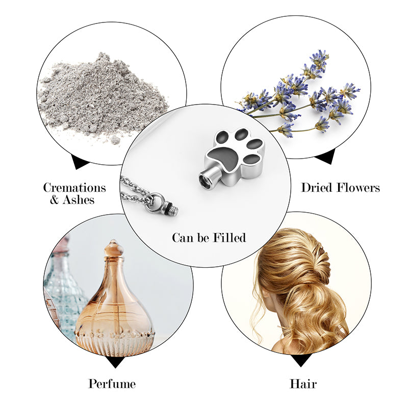 Paw Cremarion Pendant Necklace for Ashes