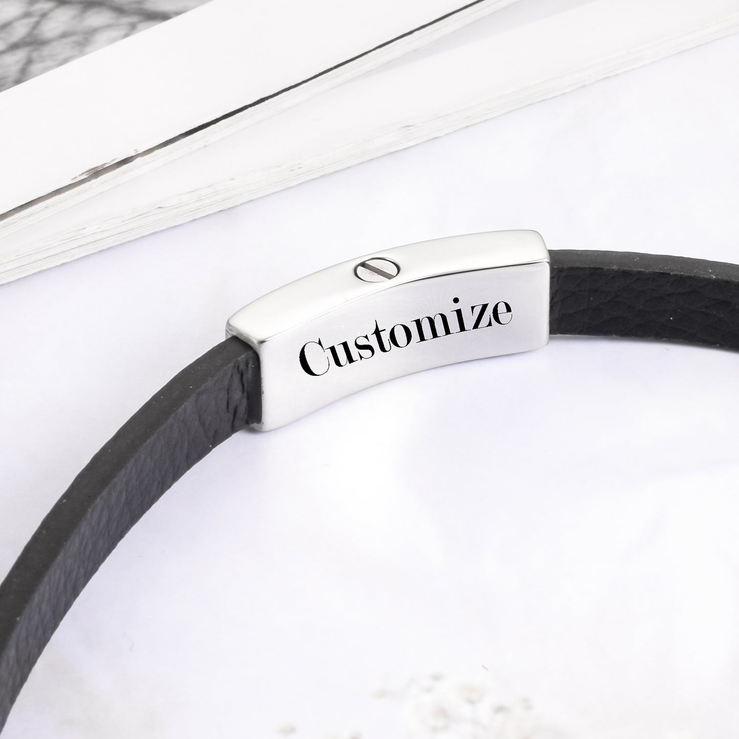 Leather Cremation Bracelet - Never Say Goodbye