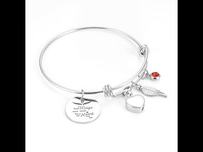 Xiuyuan Jewelry Cremation Bracelets with Heart and Angle Wings