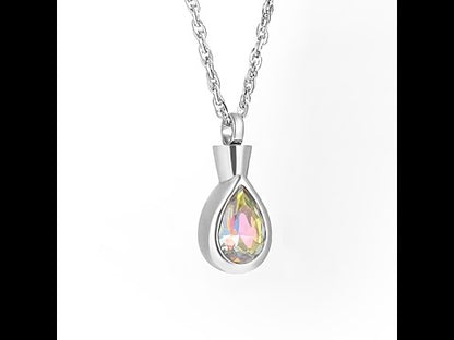 Art Teardrop Cremation Pendant - Engraving