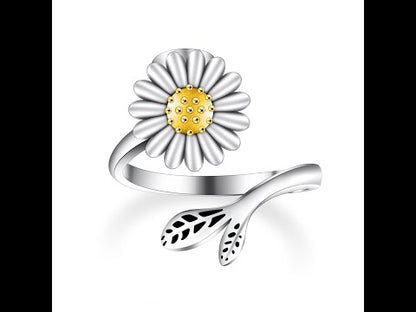 Sunflower Cremation Ring for Ashes